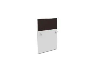 baliepaneel,v. bureau,aanbouw links,B 800mm,Bl-wit,BN2036-bruin - 1