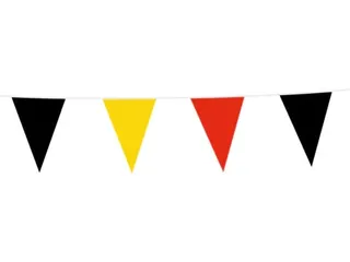 België vlaggenlijn 10 m zwart-geel-rood - 1