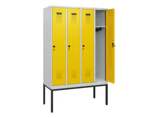 schoollocker,HxBxD 1950x1200x500mm,4vak,vak B 300mm,draaigrendel - 1