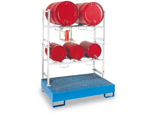 Complete Aanbieding Stapelframes 3X60L 2X200L Vaste Opvangbak Verzinkt