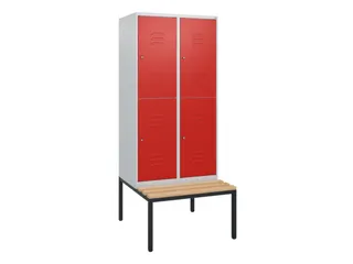 Dubbeldekse dekenkist,HxBxD 1950x800x815mm,2x2vak.,vak B 400mm - 1