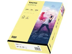 Inapa Tecno colors Gekleurd papier A4 Licht geel 120 gram 250vel