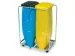 OUTLET Lichte Afvalverzamelaar 2x70/120 liter 1010x750x500mm Verrijdba