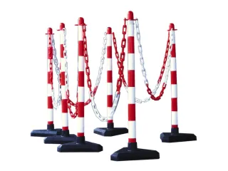 Kettingstaander-set 6 Kettingstaanders Driehoekige Voet 10m Ketting - 2