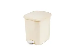 Rechthoekige pedaalemmer 5 Liter Wit