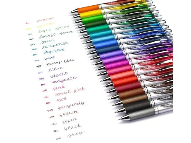 Gelschrijver Pentel BL77 Energel medium geel 0.35 mm