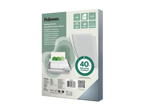 Voorblad Fellowes A4 Pvc 150 Micron Transparant