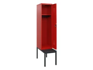 locker met bank,HxBxD 1950x400x815mm,1vak,vak B 400mm,cilinderslot - 1