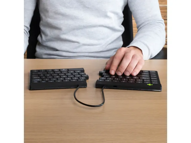 Split Break V2 ergonomisch toetsenbord Qwerty UK Zwart draadloos