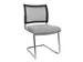 Chaise Visiteur Assise Gris Clair Dos Maille Noir
