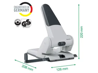 Perforator Leitz 5180 Heavy Duty 2-gaats 65vel Zilver - 11