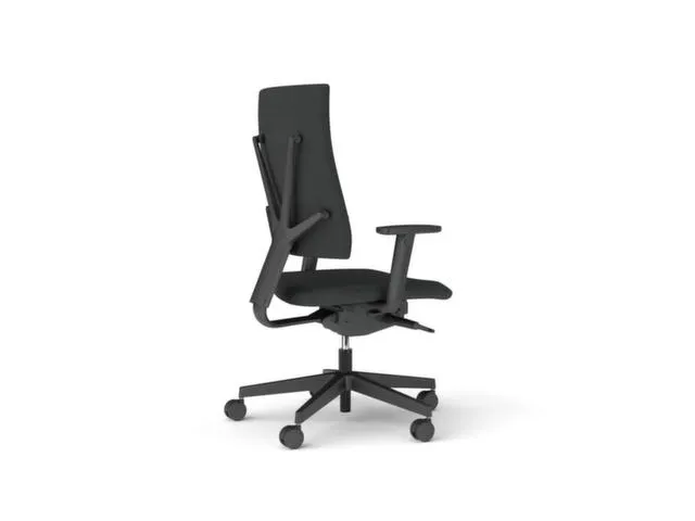 Siège De Bureau Pivotant Anthracite Piètement Noir Méc. Synchrone