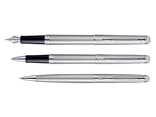 Balpen Waterman Hémisphère Stainless Steel CT Medium Blauwe inkt
