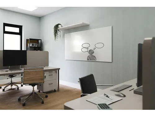 Whiteboard 98x198cm Zonder Rand Gelakt Staal Magnetisch