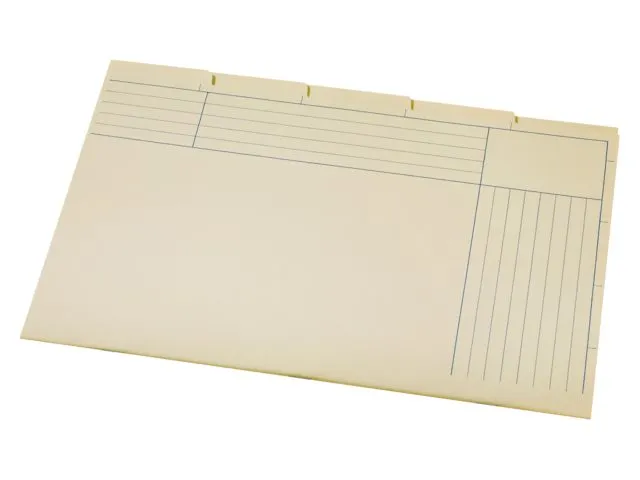 Sorteermap Atlanta folio 5 vakken 180gr geel