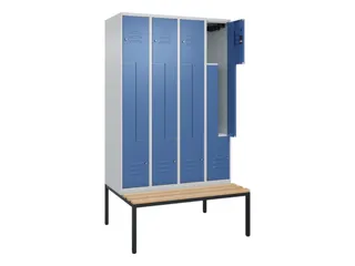 Z-garderobekast,HxBxD 2120x1200x815mm,8vak,vak B 300mm,cil.-slot - 2