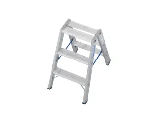 Vouwladder Aluminium H 750Mm Aan Beide Zijden Te Gebruiken 2X3Treden - 1