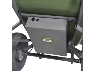 Elektrische kruiwagen,230l,HxBxD 730x880x1600mm,HDPE-bak,groen - 3