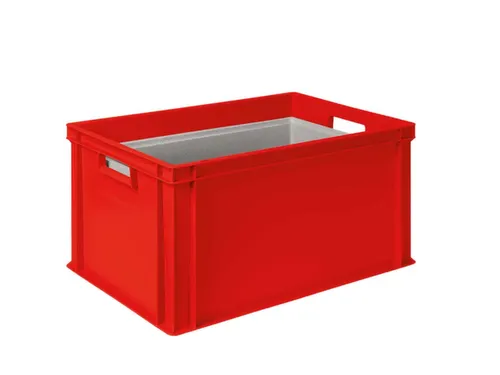 Euronorm-stapelbak,m. isoleerbox,HxLxB 320x600x400mm,65/35l,PP,rood