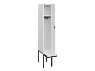 locker met bank,HxBxD 1950x300x815mm,1vak,vak B 300mm,cil.-slot - 2