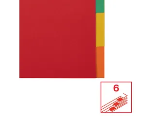 Tabbladen Esselte A4 11-gaats Karton 6-delig Blanco Tabs Kleur - 6