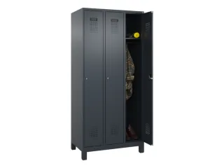 locker,HxBxD 1950x900x500mm,3vak,vak B 300mm,cil.-slot,voeten - 1