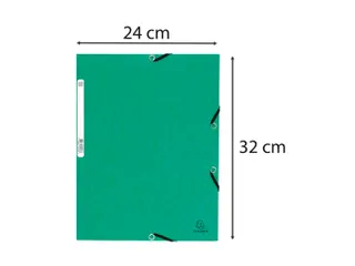 Elastomap 3 kleppen glanskarton 355gm² A4 Groen - 4