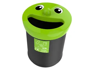 Afvalbak Smiley Face Bin 52 Liter Mixed Recycling Groen - 1