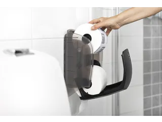 Toiletpapierdispenser Katrin systeemrol duo zwart 77519 - 8