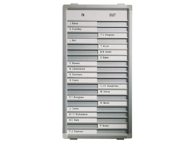 Tableau de présence Legamaster 31x28cm 10 Positions