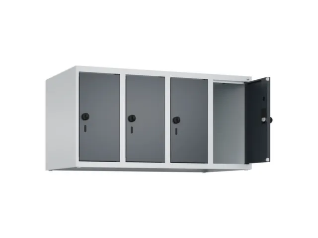 opzetkast,v. locker,4vak.,vak B 250mm,HxBxD 500x1000x500mm,vleugeldeur