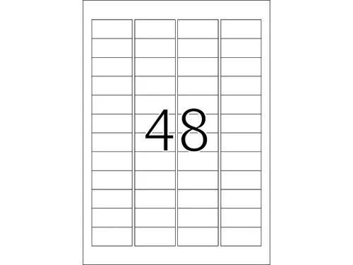 HERMA 8030 Weervaste Folie-etiketten A4 45,7x21,2mm Geel 1200 stuks