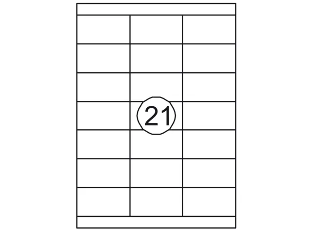 Rillprint Etiket 70x38.1mm 21 op een vel 1000 Vel