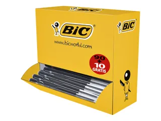 Balpen Bic M10 medium zwart doos à 90+10 gratis - 1