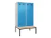 locker met bank,voor scheiding van kleding,HxBxD 2120x1200x815mm,4vak