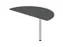 aanbouwtafel,i.h.v.,HxBxD 720-840x1200x600mm,halfrond,MS-donkergrijs