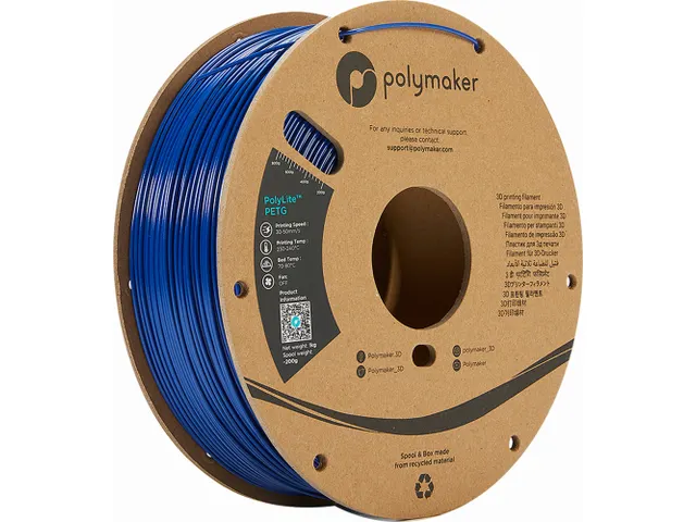 Polymaker PolyLite PETG filament 1,75 mm Blauw 1kg