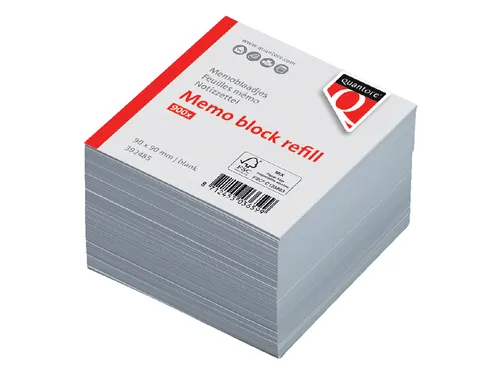 Memoblaadjes Quantore losbladig 90x90x90mm 900 vel wit