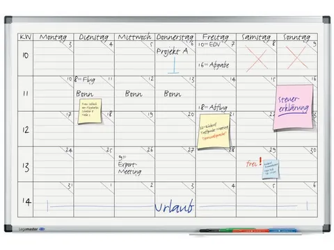 Planbord Universeel 60x90cm weekplanner magnetisch