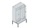 locker voor scheiding van kleding,HxBxD 2120x1200x815mm,4vak
