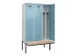 armoire vestiaire avec banc noir et blanc,HxlxP 2120x1200x815mm