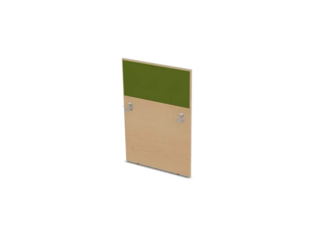 baliepaneel,v. bureau,aanbouw rechts,B 800mm,NE-esdoorn,BN7048-groen