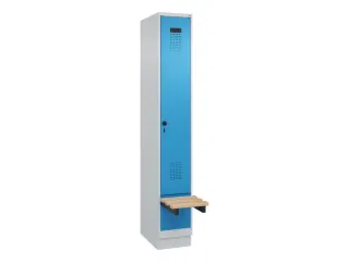 locker met bank,HxBxD 1950x300x815mm,1vak,vak B 300mm,draaigrendel - 2