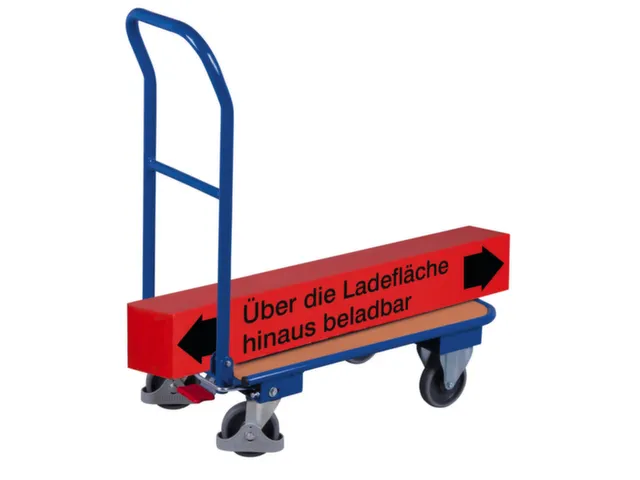 Chariot à dossier rabattable Charge 150kg Plateau hêtre 720x450mm