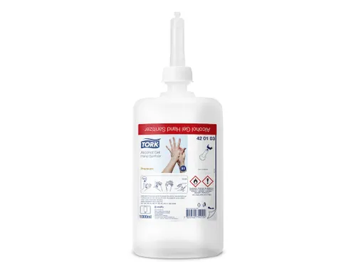 Alcohol gel Tork S1 voor handdesinfectie ongeparfumeerd 1000ml 420103