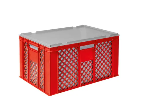 Euronorm-stapelbak,m. isoleerbox,HxLxB 320x600x400mm,63/35l,HDPE,rood