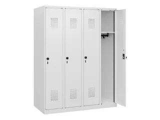 schoollocker,HxBxD 1530x1200x500mm,4vak,vak B 300mm,draaigrendel - 1