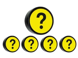 Impressiemagneet Question Mark 35mm Geel