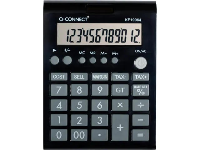 Q-CONNECT bureaurekenmachine KF19064 12 cijfers Zwart