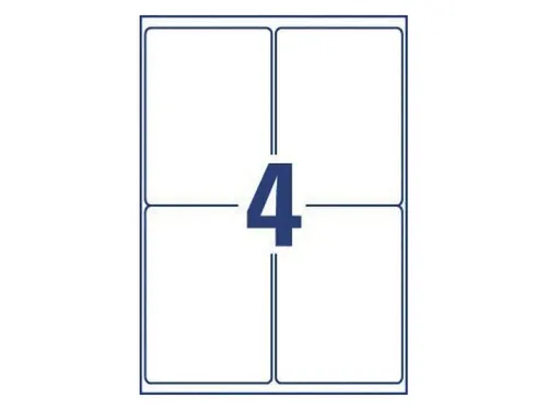 Etiket Avery L4733REV-25 99.1X139mm Afneembaar Wit 100 Stuks